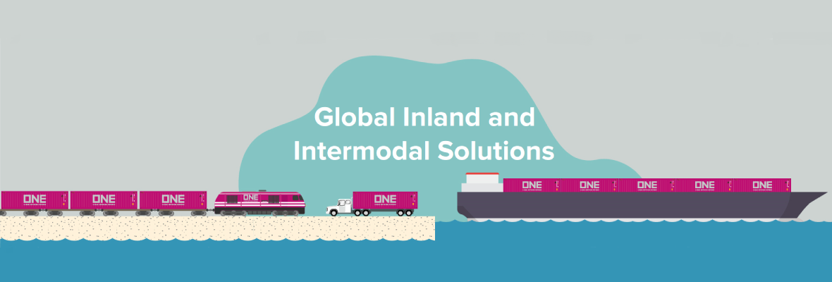 Intermodal transportation solution using trucking, barge, rail, and container shipping for efficient logistics